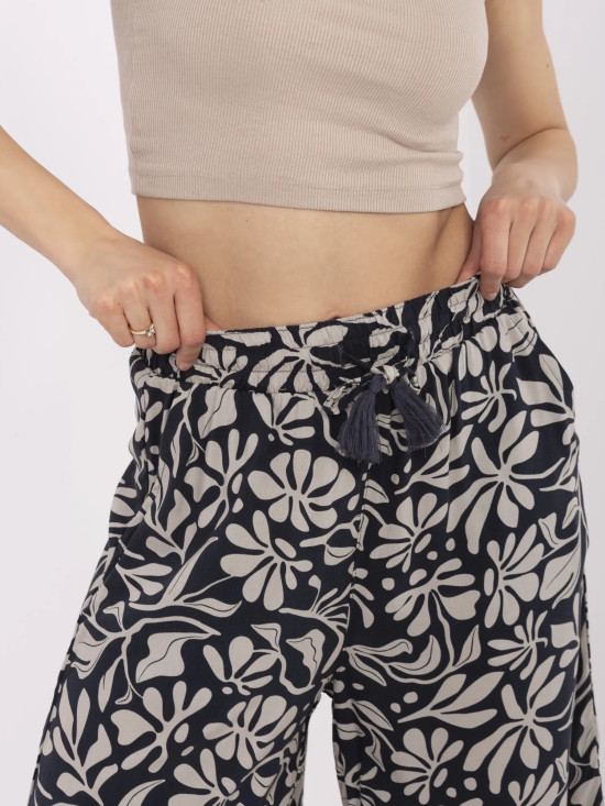 Stylish Blue High-Waisted Pants