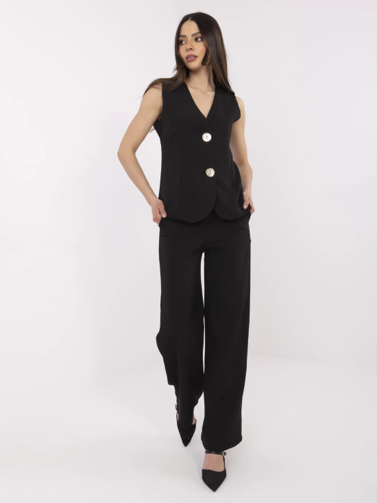 Elegant Set with Vest and Wide Pants