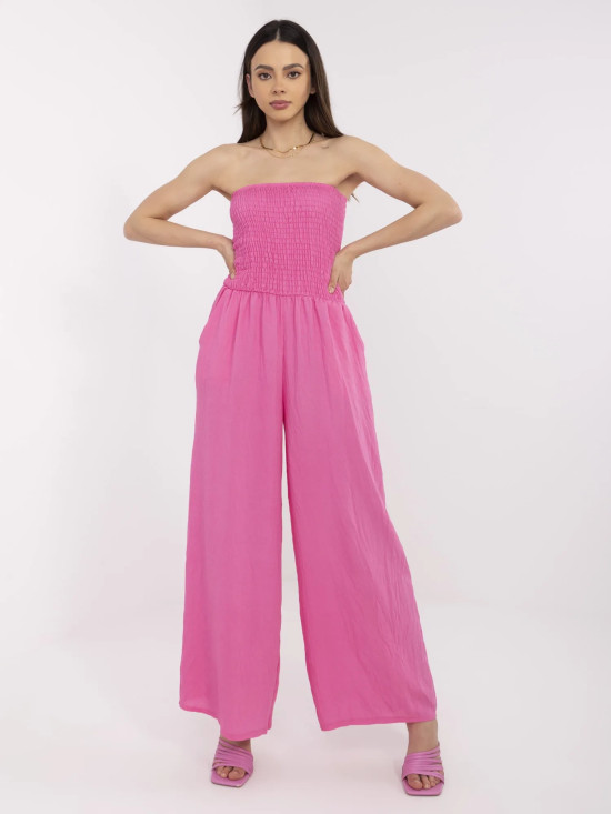 Pink Jumpsuit with Wide Legs