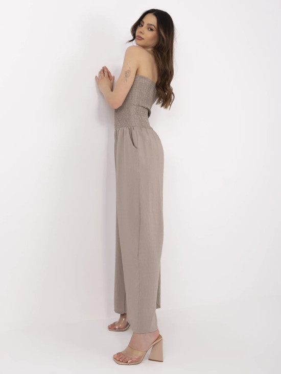 Stylish Beige Sleeveless Jumpsuit