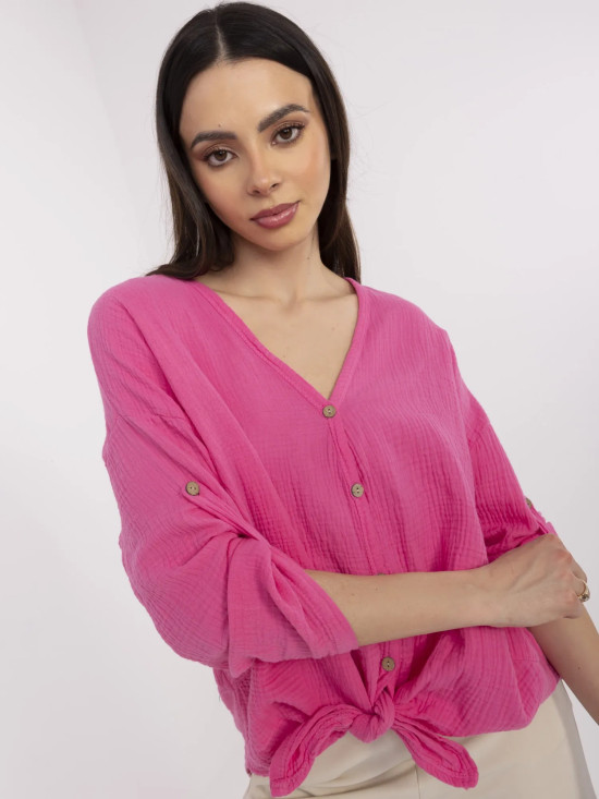 Fluorescent Pink Blouse
