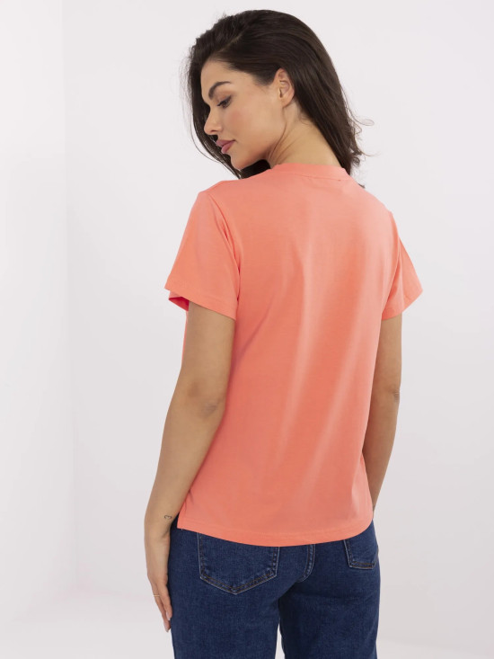 Stylish Orange T-Shirt with Application