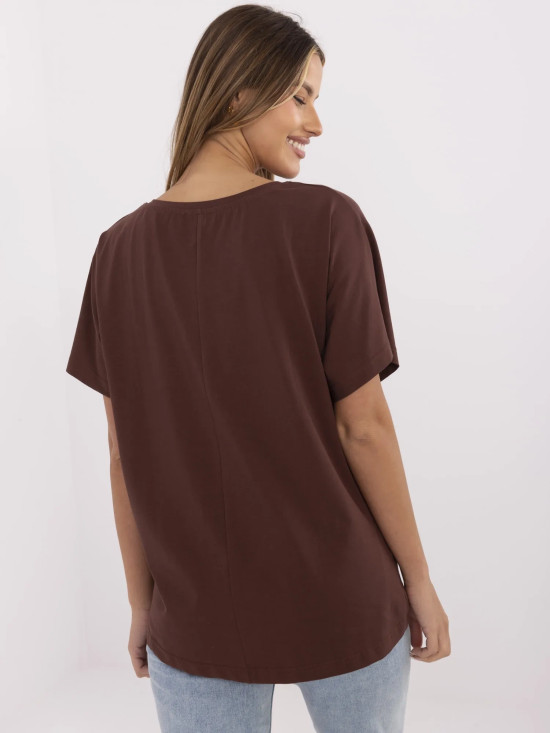 Stylish Brown Short Sleeve T-Shirt