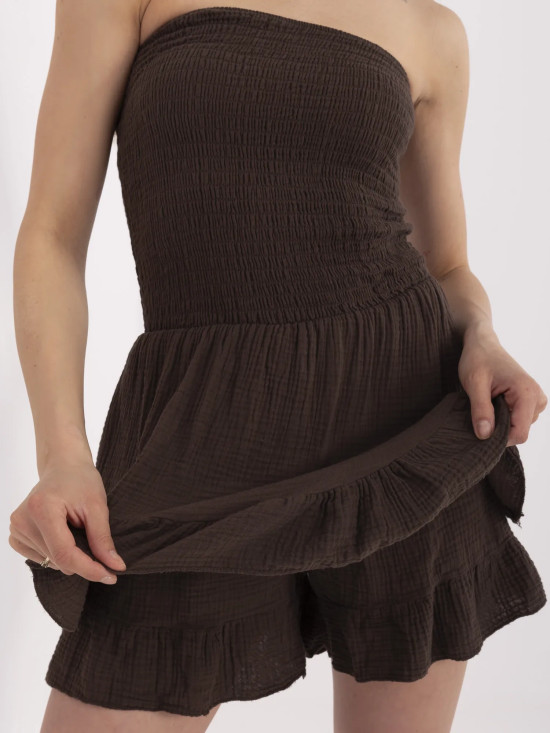 Brown Short Jumpsuit