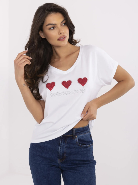 White T-Shirt with Application