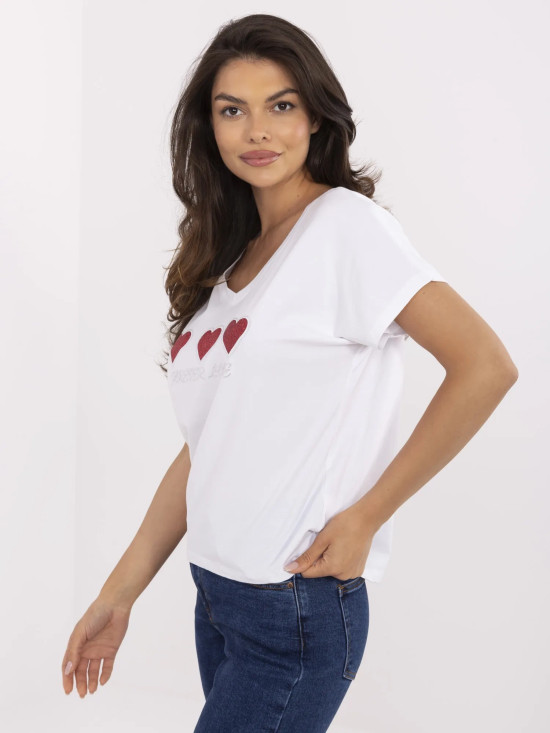 White T-Shirt with Application