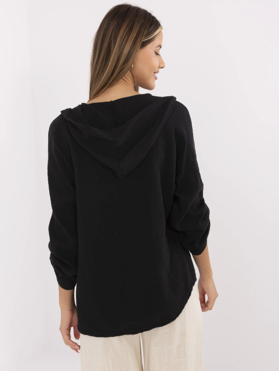 Stylish Black Hoodie Shirt