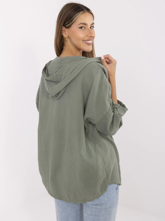 Stylish Khaki Shirt with Hood