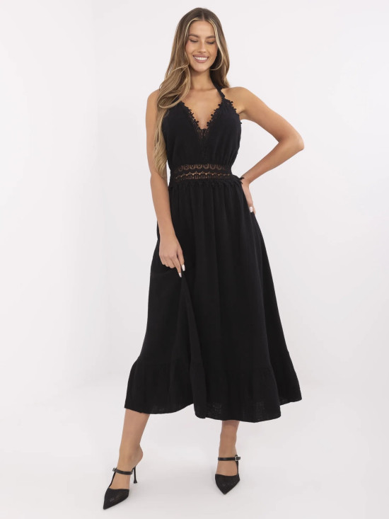 Elegant Black Flared Dress