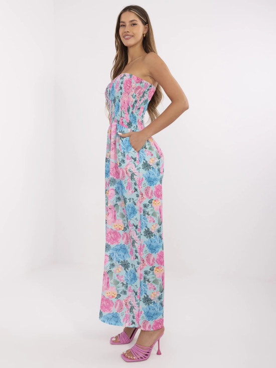 Floral Jumpsuit in Mint Color