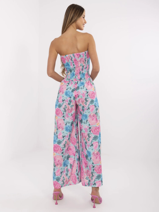 Floral Jumpsuit in Mint Color