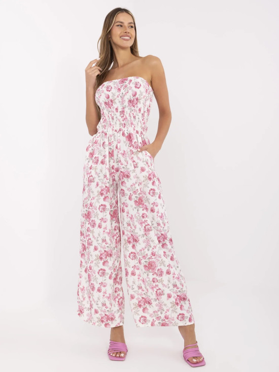 Floral Jumpsuit in Ecru