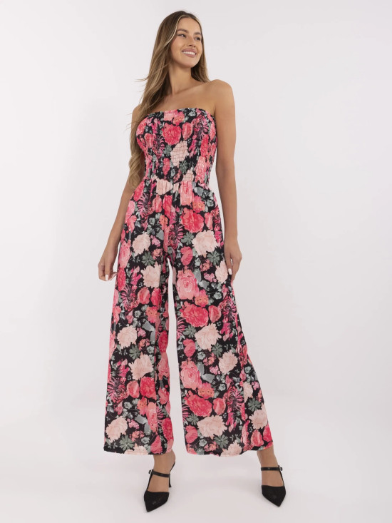 Floral Jumpsuit with Wide Legs