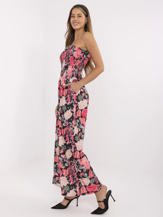 Floral Jumpsuit with Wide Legs