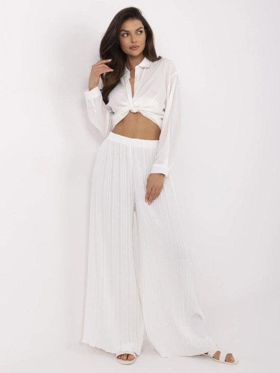 White Wide Leg Pants