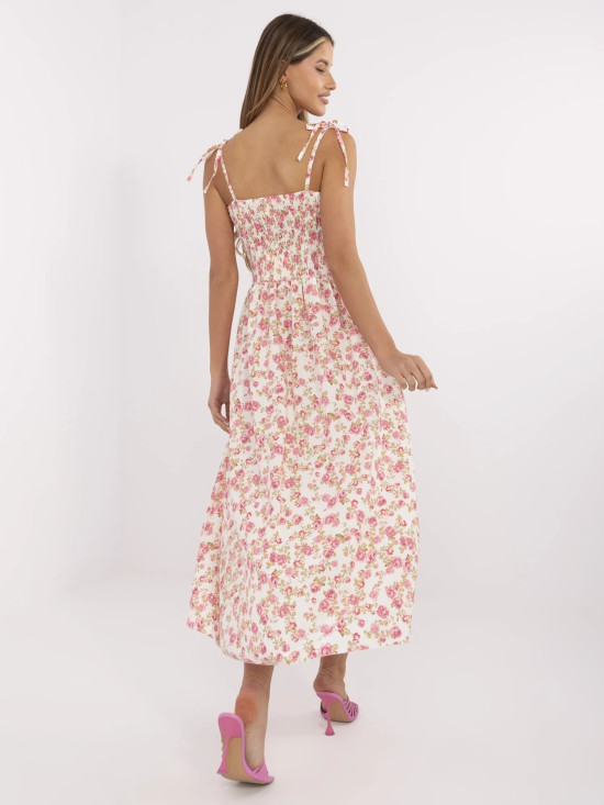 Floral Midi Dress with Straps
