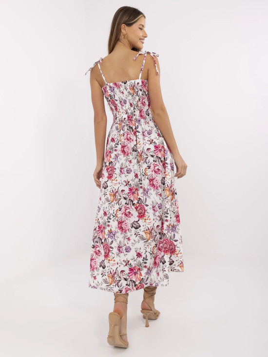 Floral Midi Dress with Straps