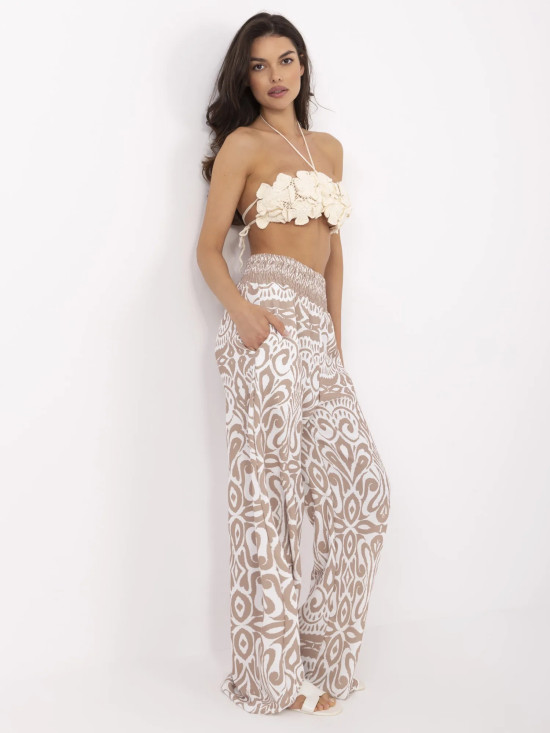 Stylish Brown Pants with Boho Pattern