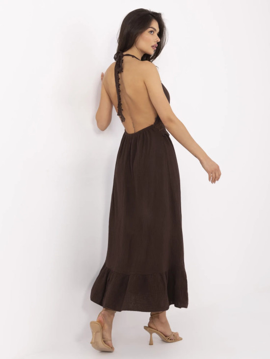 Dark Brown Flared Dress