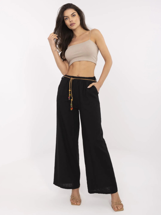 Stylish Black Linen Pants