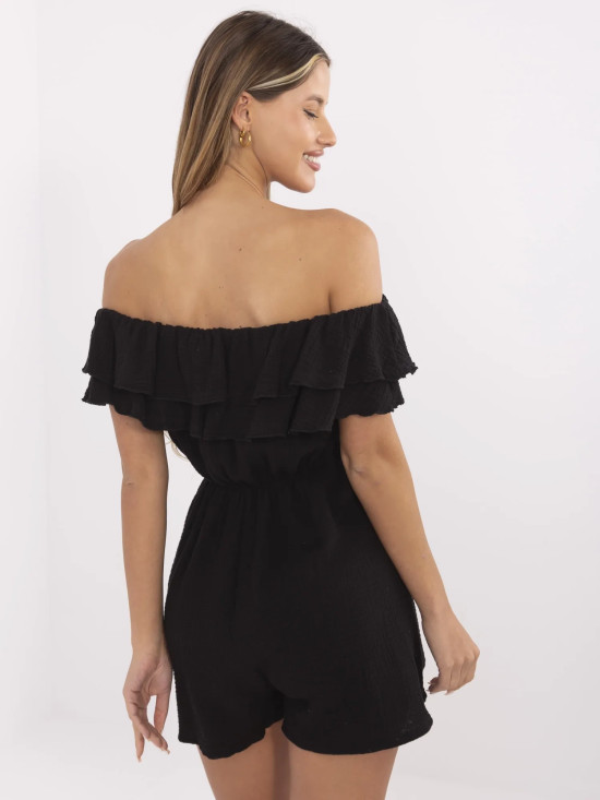 Stylish Black Jumpsuit with Ruffles