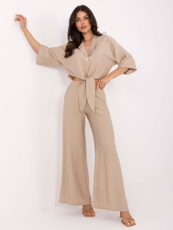 Beige 3/4 Sleeve Set