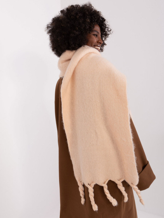 Beige Polyester Scarf