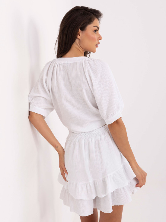White Short Sleeve Set