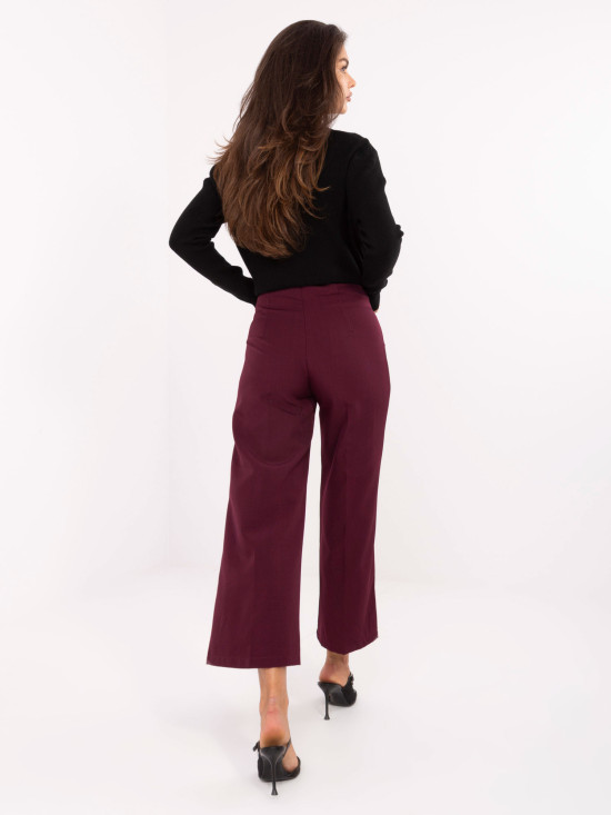 Elegant Wide-Leg Pants in Burgundy
