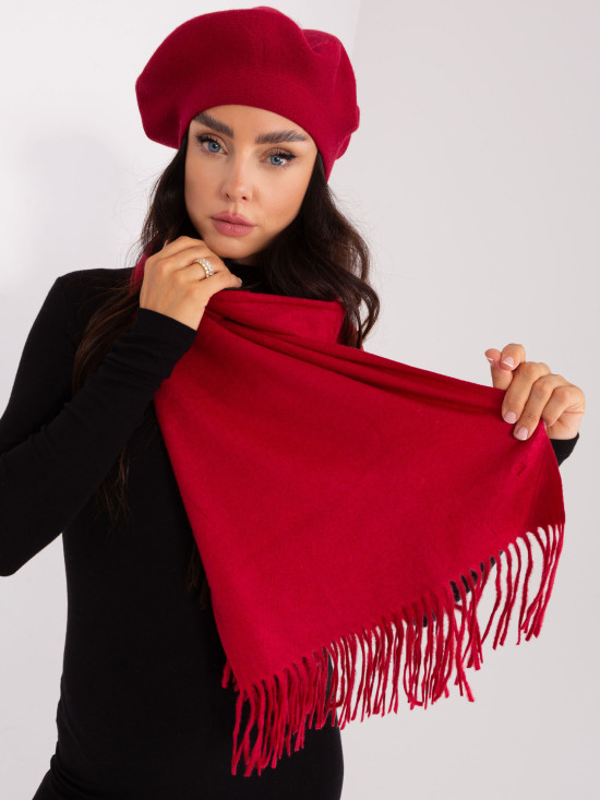 Burgundy Knit Scarf