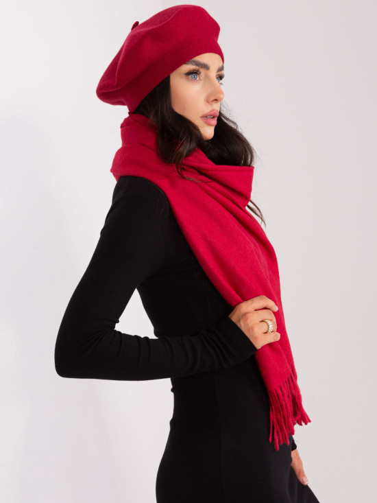 Burgundy Knit Scarf