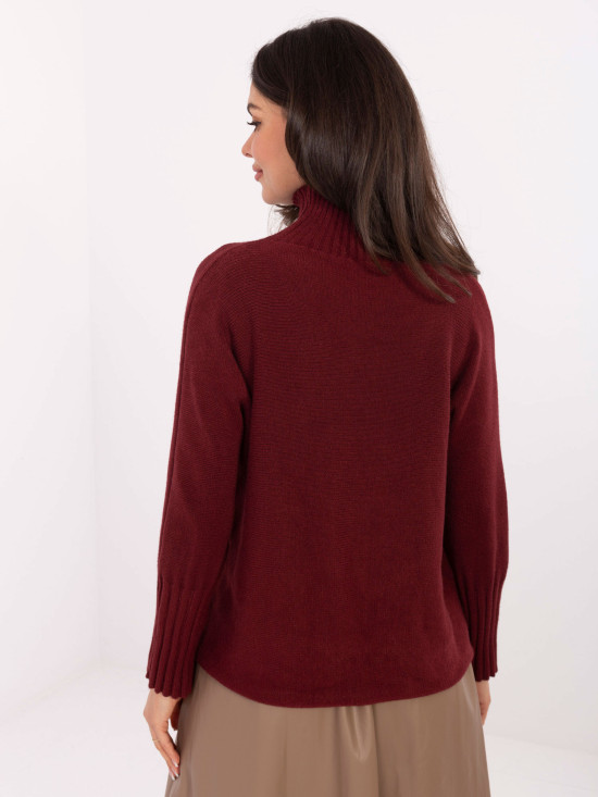 Burgundy Turtleneck Sweater