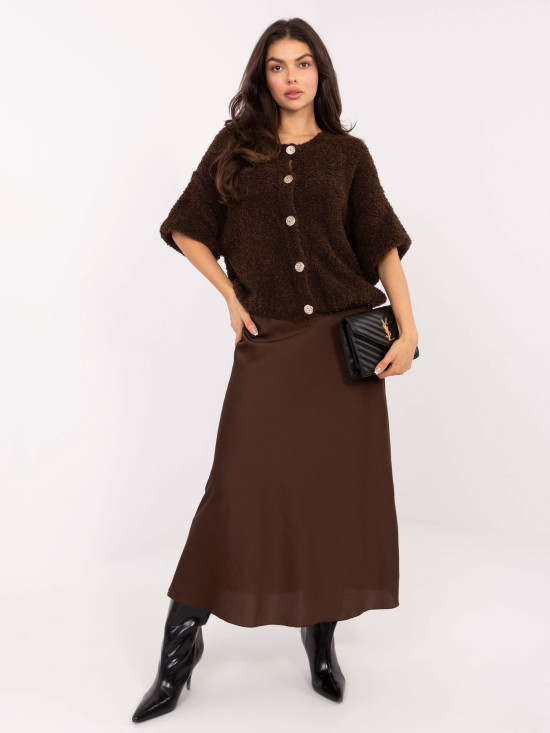 Elegant brown maxi skirt