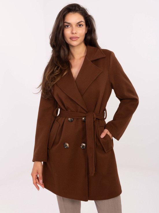 Elegant Transitional Coat in Brown