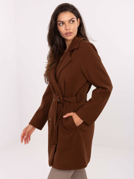 Elegant Transitional Coat in Brown