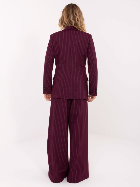 Elegant burgundy striped blazer