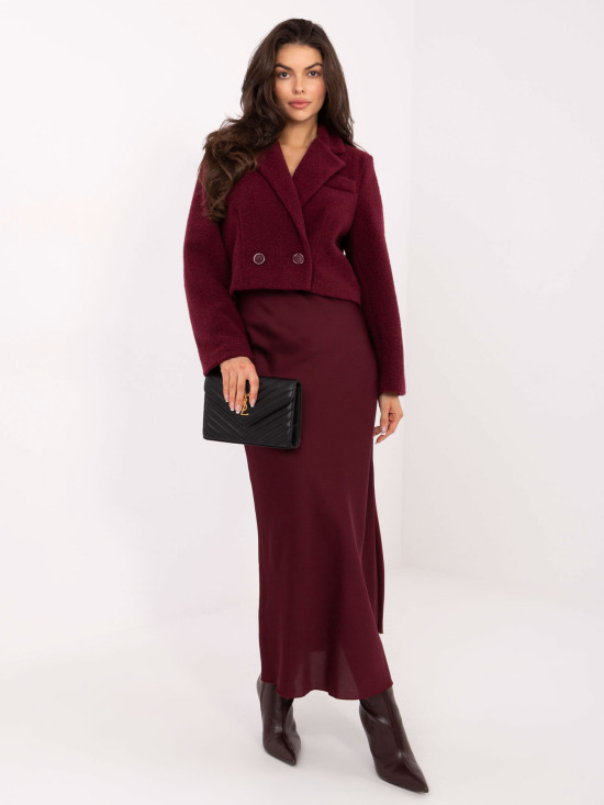 Elegant burgundy maxi skirt