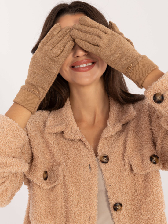 Brown Gloves with Touch Function