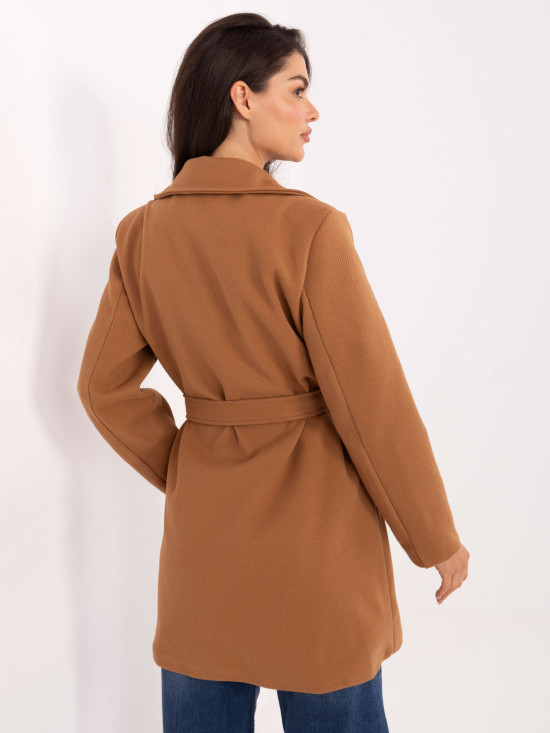 Elegant Transitional Coat in Camel Color