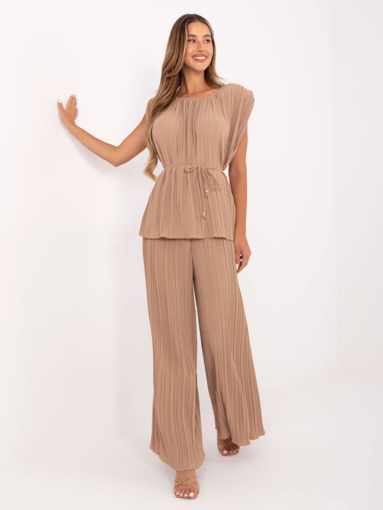 Elegant camel-colored set