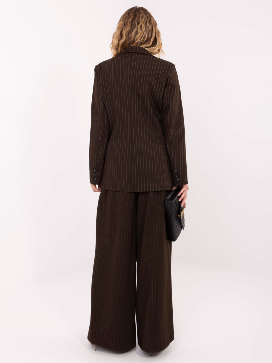 Elegant brown striped blazer