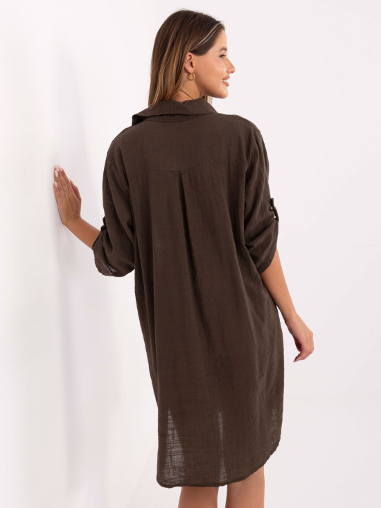 Oversize Dress with 3/4 Sleeves