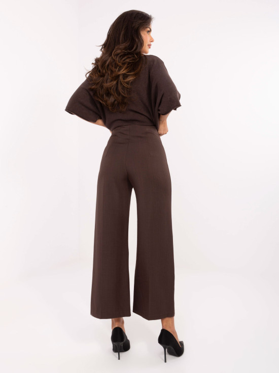 Elegant Brown High-Waisted Pants