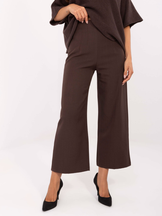 Elegant Brown High-Waisted Pants