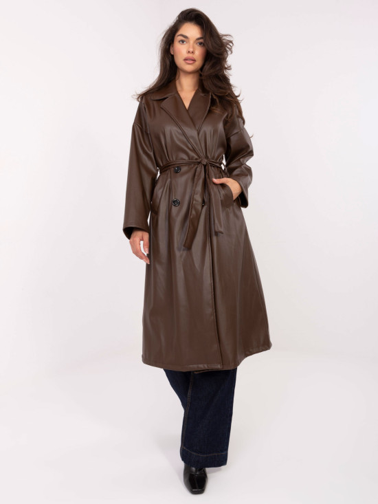 Women's transitional coat in dark brown