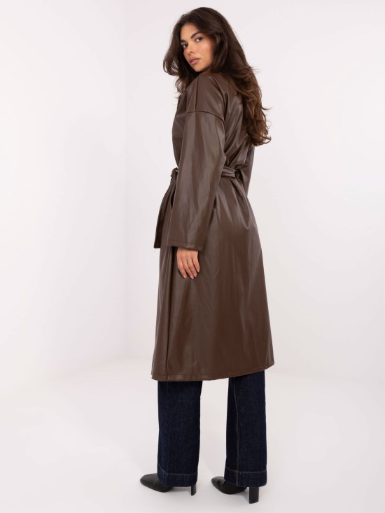 Women's transitional coat in dark brown