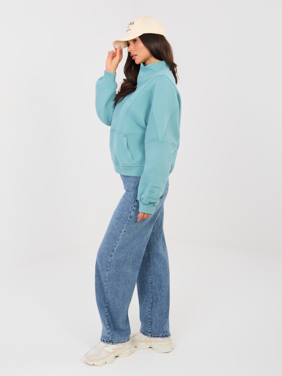 Women's balloon fit high-waisted jeans, dark blue