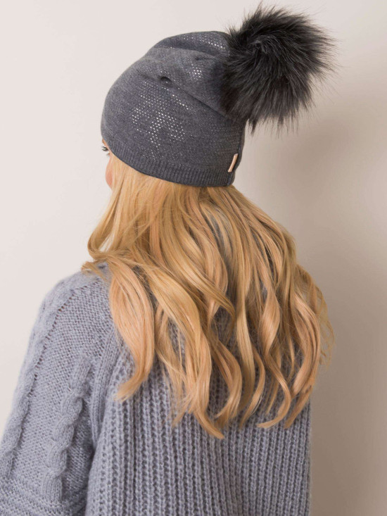 RUE PARIS Dark Gray Winter Beanie