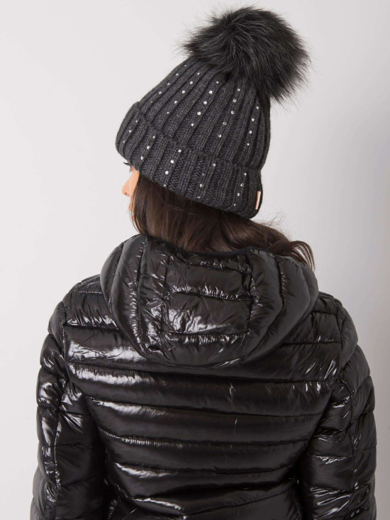 Dark Gray Insulated Hat with Applications