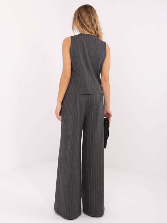 Elegant grey striped vest